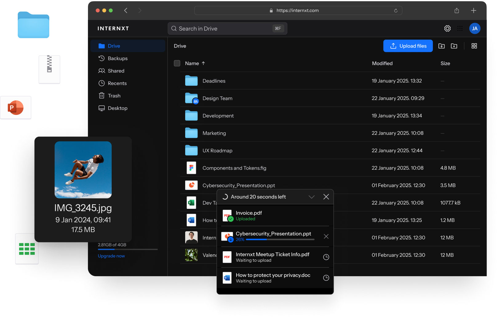 DriveWeb DarkMode image desktop